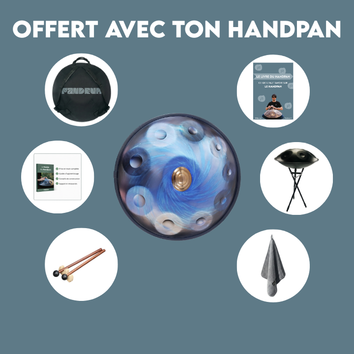 Handpan Mandala 9/10/12 notes Ré mineur Kurd