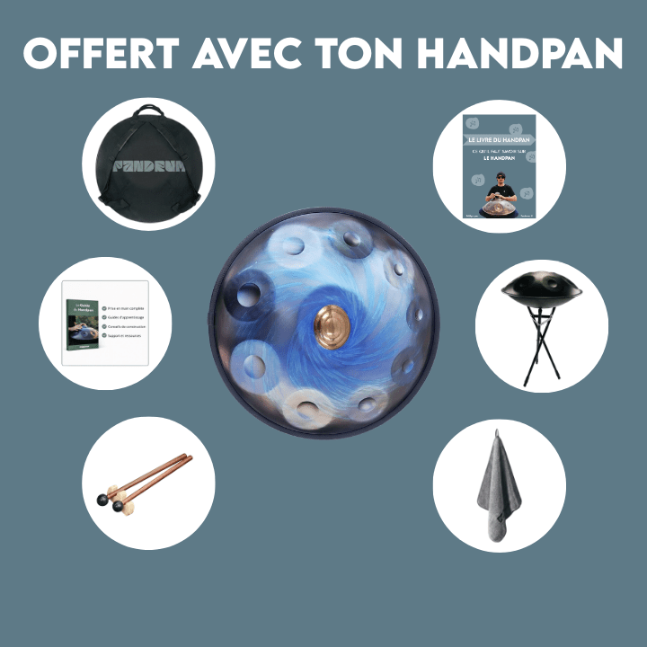 Handpan 10/12 notes Ré mineur Kurd - Pandrum