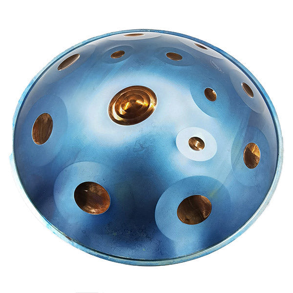 Handpan 13 notes bleu doré - Ré mineur
