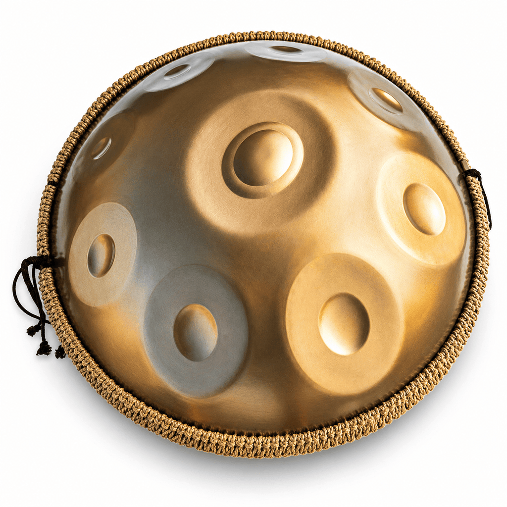Handpan 17 notes doré - Ré mineur - Pandrum