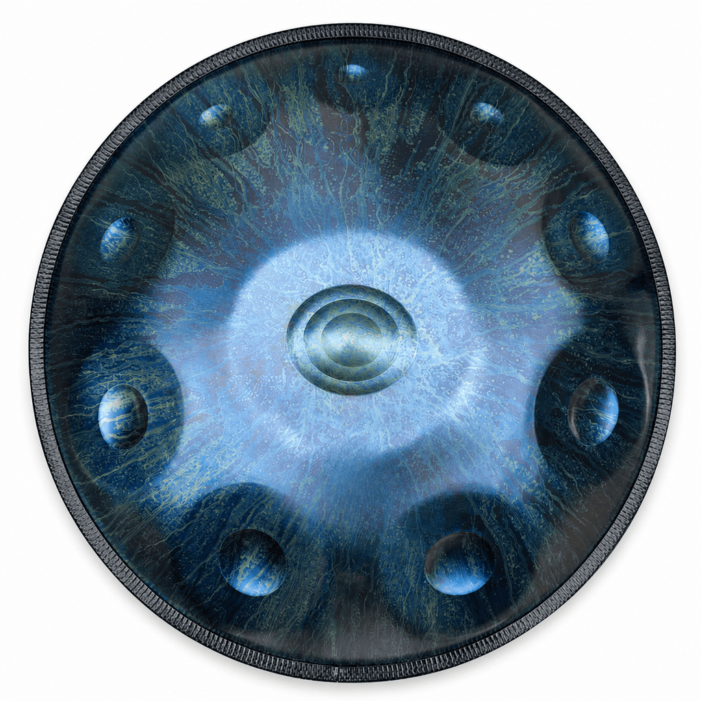 Handpan 9/10/12/13/14 notes bleu foncé - Ré mineur - Pandrum