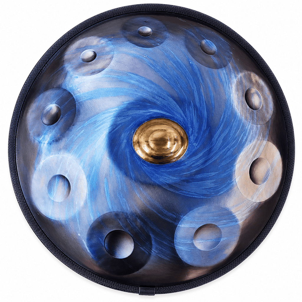 Handpan 9/10/12/13/14 notes bleu Planète - Ré mineur - Pandrum