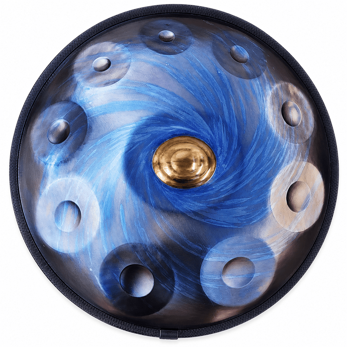 Handpan 9/10/12/13/14 notes bleu Planète - Ré mineur - Pandrum