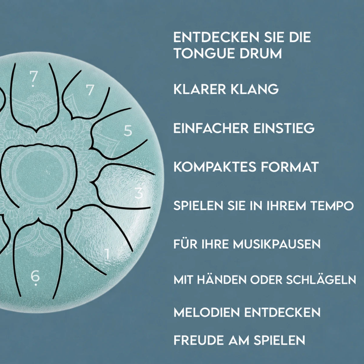 Tongue Drum | Tank Drum 11 notes - Sol majeur - Pandrum