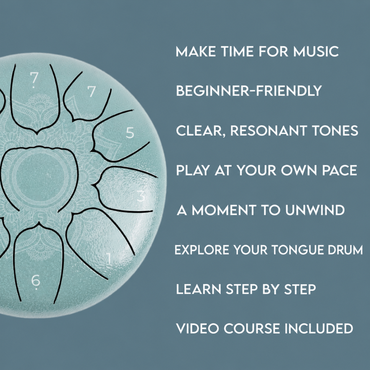 Tongue Drum | Tank Drum 11 notes - G Major - Pandrum