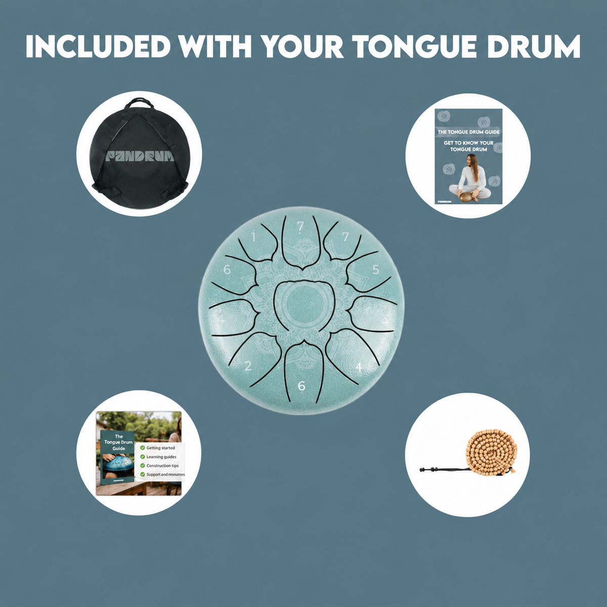 Tongue Drum | Tank Drum 11 notes - G Major - Pandrum
